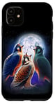 iPhone 11 3 Falcon Howling At The Moon Funny Hawk Bird Lover Birder Case