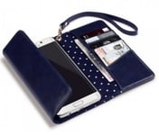 Mobilväska Samsung Galaxy S6 Edge Plus Trifold Purse Navy Blue