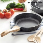 Non-Stick Black Granite Aluminium Frying Pan For Gas Electric Induction Hob