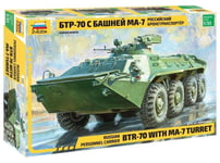 Russian Personnel Transporteur Btr-70 With Ma-7 Tourelle 1:3 5 Plastique Model