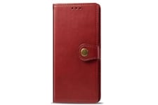 Advansia Coque et étui téléphone mobile Iphone 12 mini housse etui coque de protection type portefeuille (boucle) [rouge]