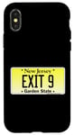 Coque pour iPhone X/XS Sortie 9 de plaque d'immatriculation New Jersey NJ GSP Parkway