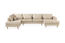 Concept 55 TULSA U-soffa Sammet Beige -