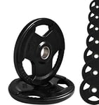 G5 HT SPORT Olympic Cast Iron Rubber Discs Hole Diameter 50 mm for Gym and Home Gym from 1.25 to 25 kg for Dumbbells and Barbells (2 x 1.25 kg)