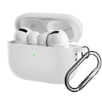 Silikonskal Med Karbinhake Apple AirPods Pro 2 Vit