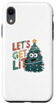 iPhone XR Let's Lit Funny Cute Green Christmas Tree Lights Case