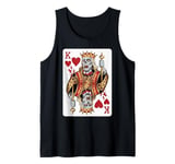 Zombie King of Hearts Halloween Card Design Tank Top