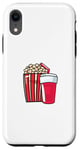 Coque pour iPhone XR cinéma date nuit canapé chill cosy popcorn