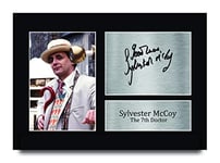 HWC Trading A4 Sylvester McCoy Dr Who Seventh Doctor Gifts Printed Signed Autograph Picture for TV Show Fans - A4