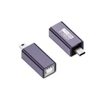 Convertisseur prise USB B vers prise MIDI, adaptateur USB B vers USB B, compatible avec imprimante, scanner, piano électrique, synthétiseur, microphone USB (2 pièce)