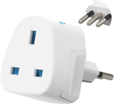 UK To Italy Plug Adapter | MyTravelPal® Travel Plug Adapter UK to Italy | Travel