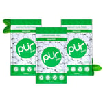 PUR Gum | Sugar Free Chewing Gum | Made with Xylitol | Vegan, Aspartame Free, Gluten Free & Keto Friendly | Natural Spearmint Flavoured Gum, 55 Pieces (Pack of 3)