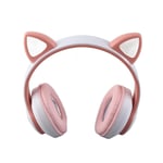 Rgb Cat Ear Headphones Cute Multifunction Hifi Stereo Sound Heavy Bass Wir Part