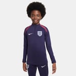 England Treningsgenser Dri-fit Strike Drill - Purple Ink/rosewood/hvit Barn - Nike, størrelse XS: 122-128 cm