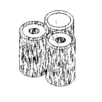 3,6V batteripakke 2 + 1 stk. side om side - HUSK å kjøpe batterier