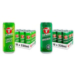 Carabao Energy Drink Green Apple (12 Cans) & Original (12 Cans), 24 x 330ml Case Cans, Low Calorie and less Sugar, Tasty Fizzy Flavour, Vegan, B Vitamins, Caffeine with Zero Crash, Multipack