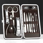 12X Male Female Manicure Grooming Set Nail Clipper Earpick Grooming Pedicure kit