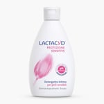 Lactacyd Sensitive Protection, nettoyant d'hygiène intime adapté aux peaux sensibles, avec de l'acide lactique biotechnologique et de l'extrait de coton, pack de 6 pièces (6 x 300 ml)