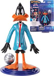 BendyFigs The Noble Collection Space Jam 2: A New Legacy Daffy Duck - 7.5in (19cm) Noble Toys Bendable Figure Posable Collectible Doll Figures with Stand