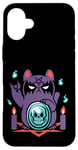 Coque pour iPhone 16 Plus Chat japonais ManekiNeko - Bad Luck - Adorable chat gothique