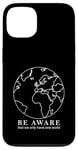 Coque pour iPhone 13 Contours de la carte du monde Protection de la nature