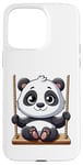 Coque pour iPhone 15 Pro Max Aire de jeux Panda Swinging Playground Fun