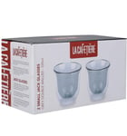 La Cafetiere  Jack Set Of 2 Grey Core Double Walled Coffee Glass Set 220ml