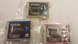 Epson Original T0801 Black T0802 Cyan T0803 Magenta (T0807) Ink Cartridge Genuin