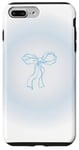 Coque pour iPhone 7 Plus/8 Plus Bleu clair Aura Soft Girl Ruban Bow Coquette Esthétique