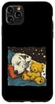 Coque pour iPhone 11 Pro Max Dalmatien endormi avec ours en peluche