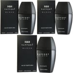 Rapport Black Eau De Toilet Spray 100ml x 3