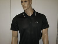 BNWT - OAKLEY Hydrolix Tipped Golf Polo Shirt  Jet Black  Medium