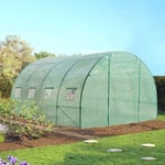 ID MARKET - Serre tunnel de jardin 12 m² verte gamme maraichère ZEBRA 4x3M