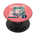 Kuchisake Onna, horreur japonaise, Yokai, anime, folklore japonais PopSockets PopGrip Adhésif