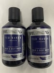 2 X Ted Baker STERLING BLUE Hair & Body Wash 250ml X2 Pack Brand New