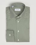 Eton Slim Fit Signature Twill Printed Shirt Green