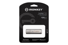 Kingston IronKey Locker+ 50 - USB flash-enhet - 128 GB