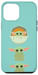 Coque pour iPhone 15 Plus Star Wars The Mandalorian Grogu Trio Bleu sarcelle