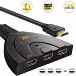 Adaptateur Audio - Video Tout Nouveau Câble Tv Hdmi Splitter 3 Ports 1080P - 4K Hd En 1 Sortie Smr210304004B