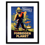 Wee Blue Coo Movie Film Forbidden Planet Sci Fi Adventure Robot Picture Framed Wall Art Print