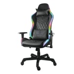 Deltaco Gaming RGB-pelituoli, keinonahkaa, 332 eri valaistustilaa, musta