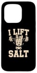 Coque pour iPhone 15 Pro Gym Citation Funny Fries Memes Bodybuilder Fries I Lift Salt