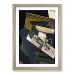 Big Box Art Journal by Juan Gris Framed Wall Art Picture Print Ready to Hang, Oak A2 (62 x 45 cm)