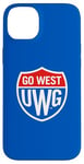 Coque pour iPhone 14 Plus University of West Georgia UWG Wolves Go West Shield Logo