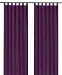 heimtexland ® Rideau décoratif avec passants et galon fronceur uni en violet H x l 175 x 140 cm opaque mais translucide – Rideau naturel violet mat uni avec beau cas léger – Rideau à passants ÖKOTEX Typ117