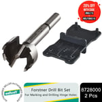 wolfcraft Forstner Drill Bit Set for Marking & Drilling Hinge Holes, 2 Pcs