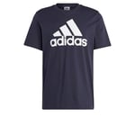 adidas Men's Essentials Single Jersey Big Logo Tee (Plus Size), Legend Ink/White, L Extra Tall