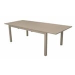 Table de jardin rectangulaire extensible Genes - PROLOISIRS - creme 160/240 cm - Aluminium - Beige - Extérieur