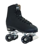 Chicago Skates Men's Premium Leather Lined Rink Roller Classic Black Quad Skates Chicago, 6 UK