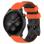 22 mm 20 mm silikonrem för Huawei Watch 4/3/GT3/2 Pro Samsung Watch 6/5/4/3 Gear S3 Armband Armband Amazfit GTR/GTS 4 bälte Orange black Samsung Watch 6-5-4